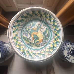 Lebrillo andaluz decorativo (cerámica vidriada)